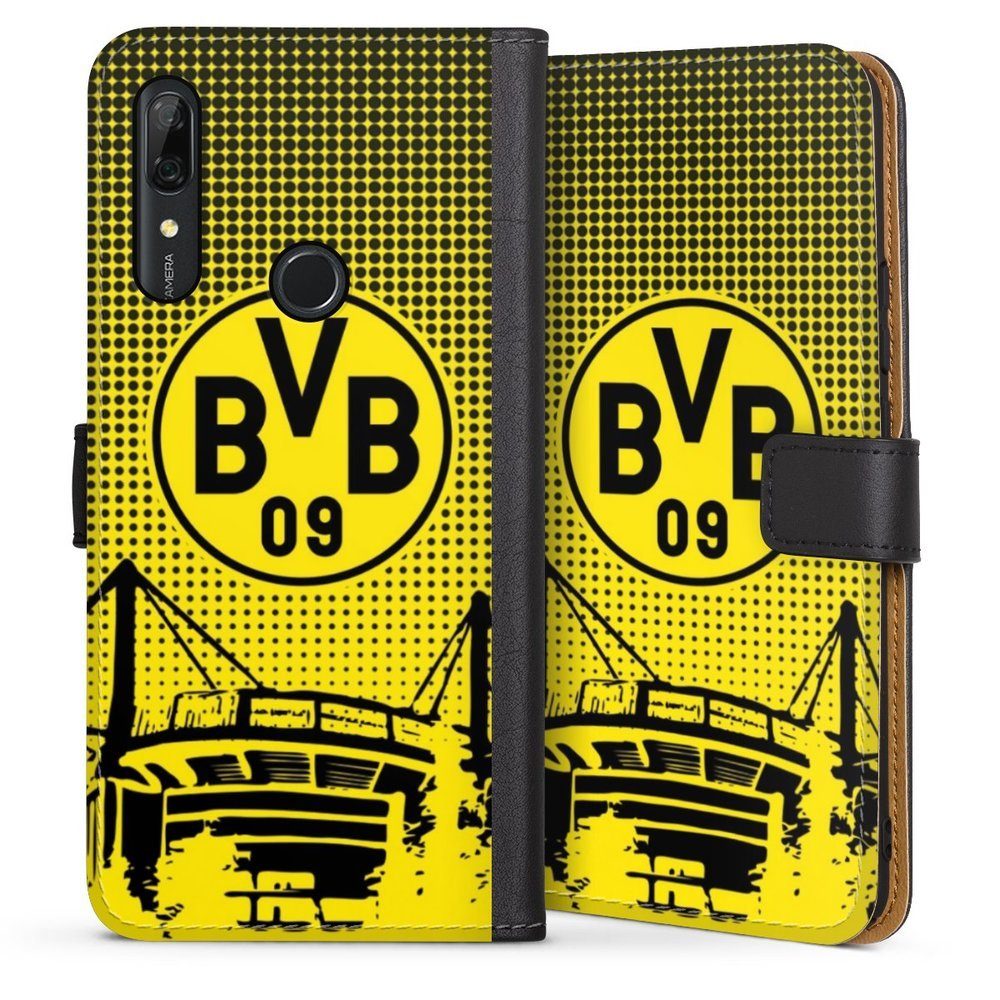 DeinDesign Handyhülle Stadion BVB Borussia Dortmund BVB Dots, Huawei P  Smart Z Hülle Handy Flip Case Wallet Cover Handytasche Leder