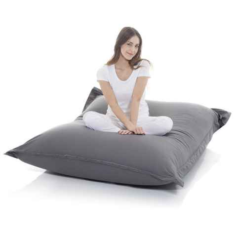 LazyBag Sitzsack Indoor XXL Riesensitzsack (Sitzkissen Bean-Bag, Baumwolle Bezug), 180 x 140 cm