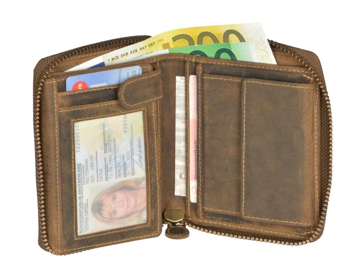 Portemonnaie, Greenburry Herrenbörse Geldbörse Vintage, Lederbörse,