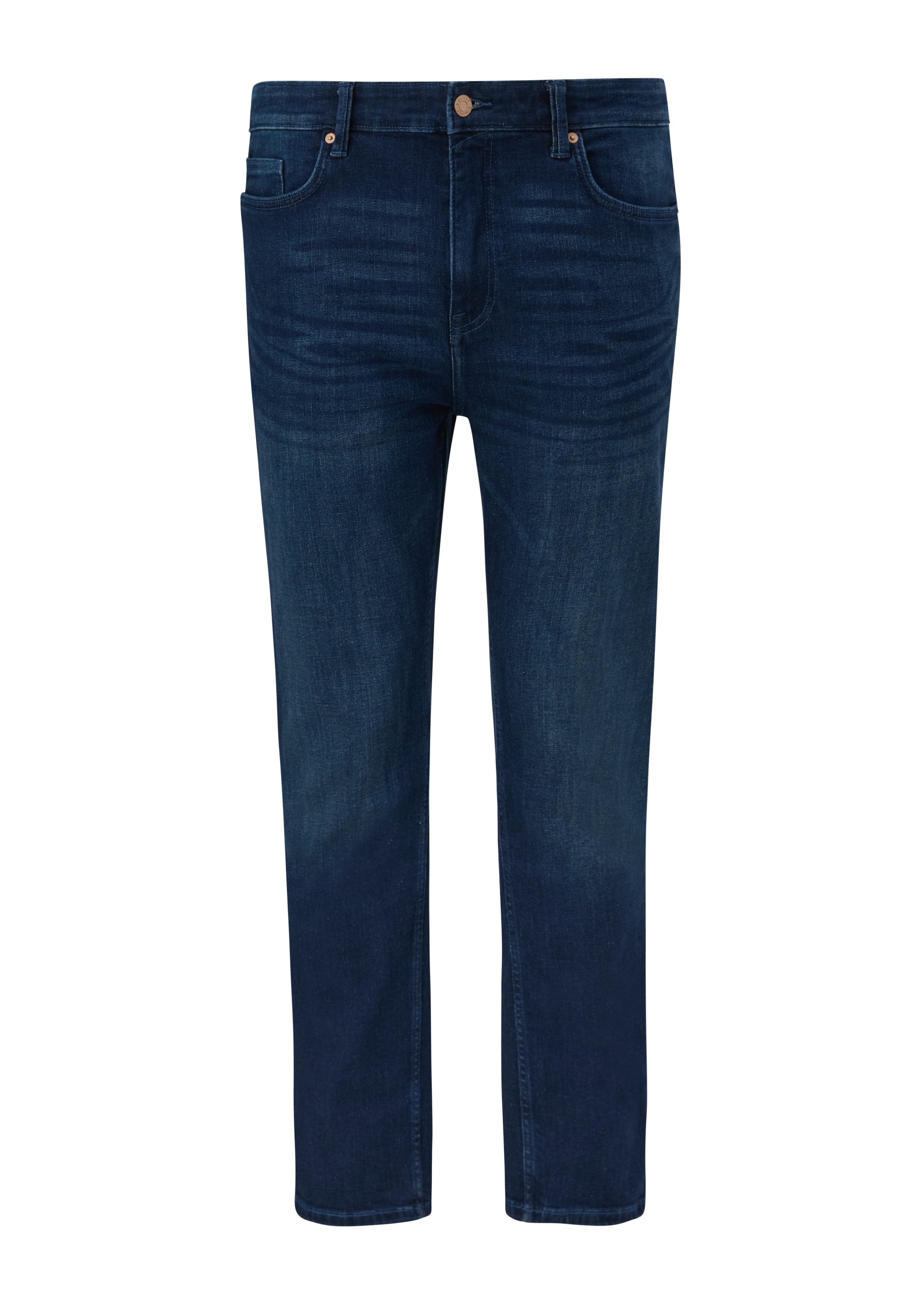 s.Oliver Stoffhose / dunkelblau Fit / Straight Jeans Mid Relaxed Rise / Casby Leg