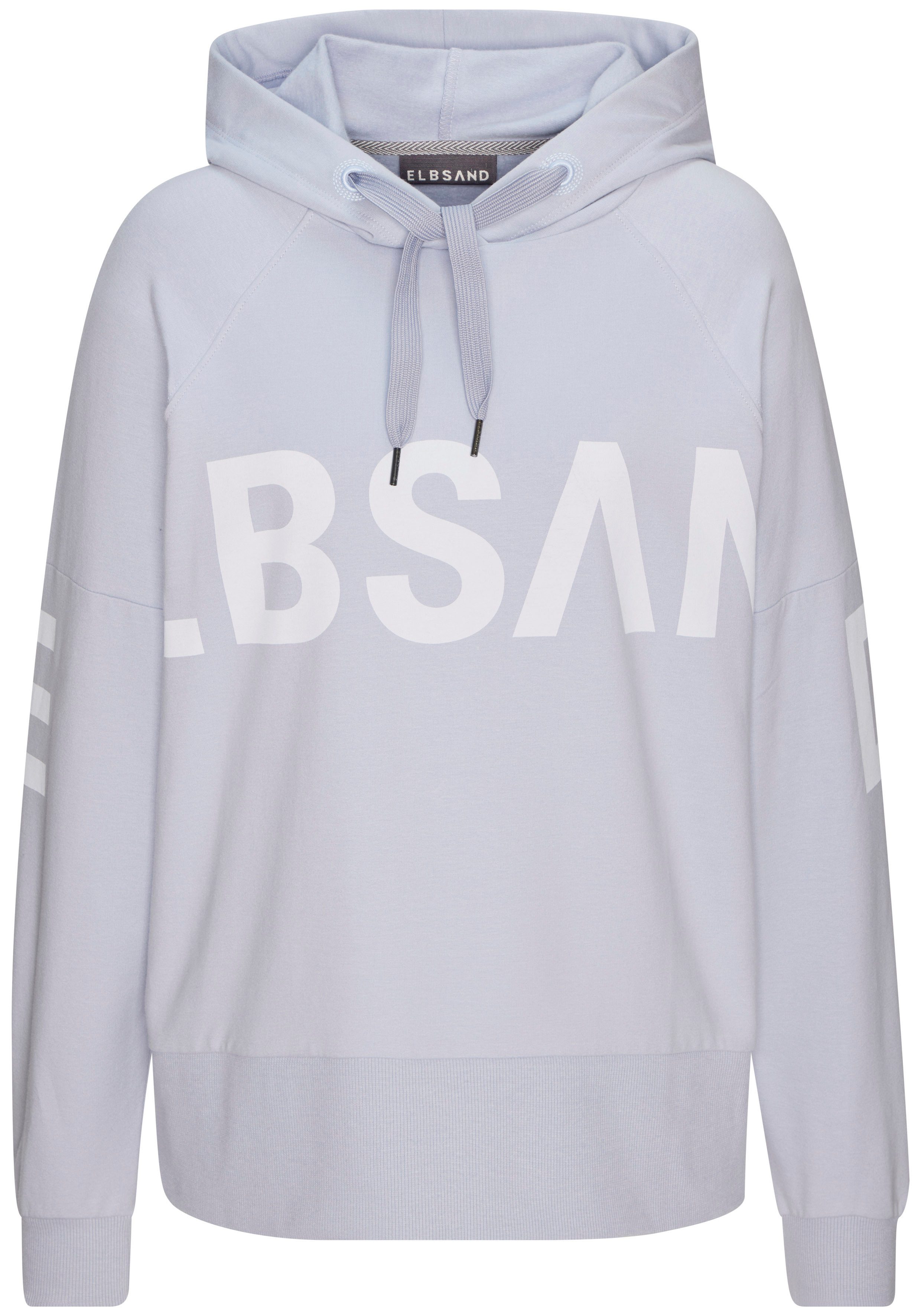 Elbsand Kapuzensweatshirt Seldis mit großem Logodruck vorne, bequemer Hoodi günstig online kaufen