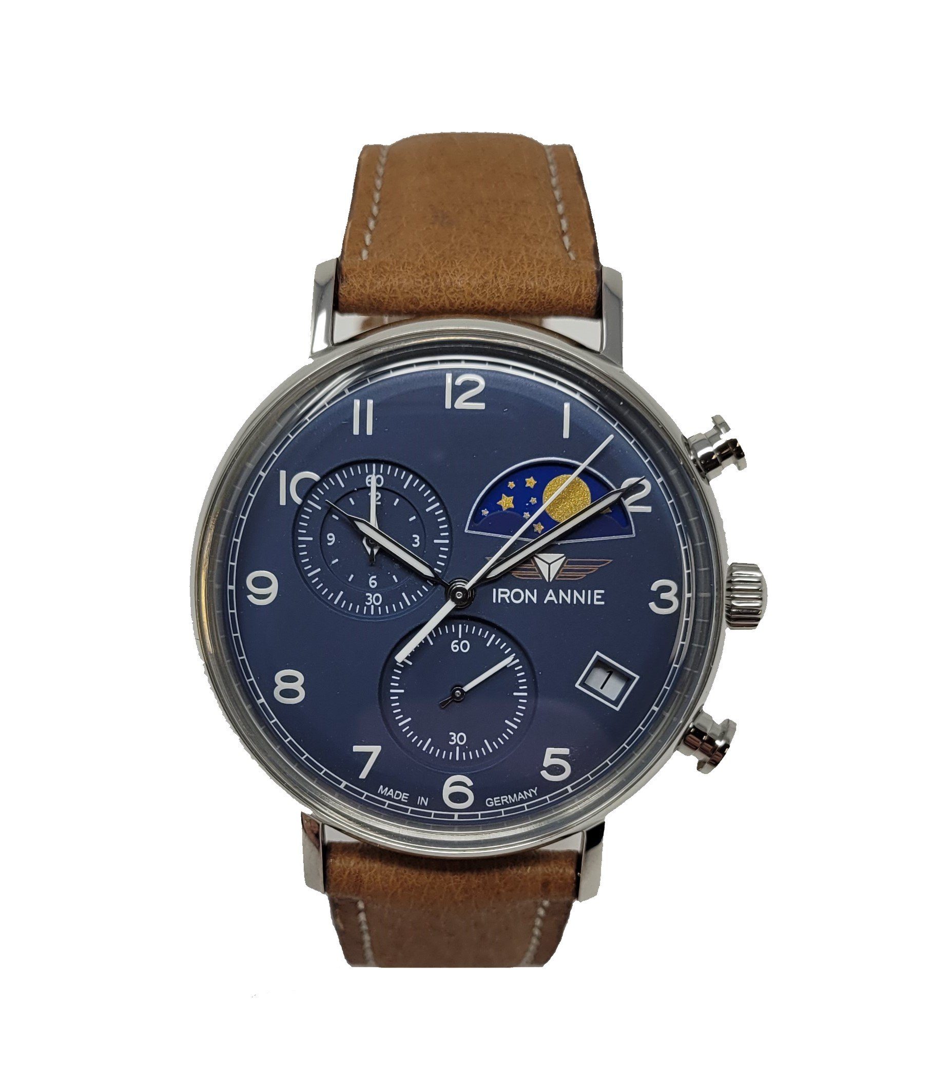 IRON ANNIE Quarzuhr Iron Annie Herren Uhr Chronograph Mondphase 5994-3, Herren Uhr Chronograph Mondphase 5994-3