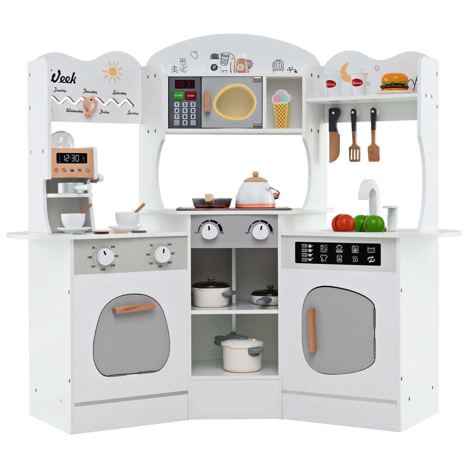 KOMFOTTEU Spielküche, Kinderküche Lernspielzeug-Set, für Jungen günstig online kaufen