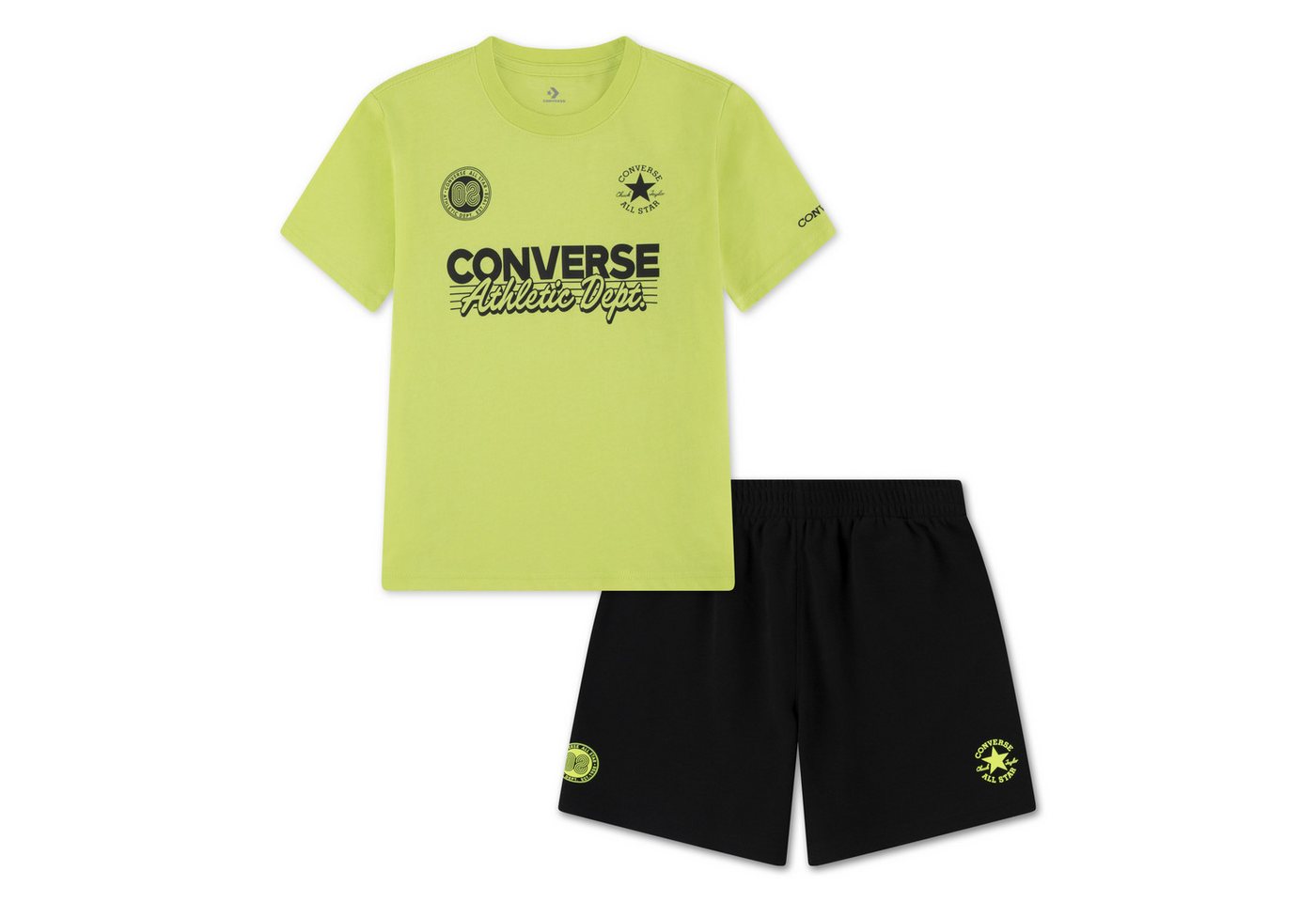 Converse T-Shirt & Shorts CNVB MULTI HIT GFX SHORT SET (2-tlg) 2-teiliges Set, aus Baumwolle und Polyester
