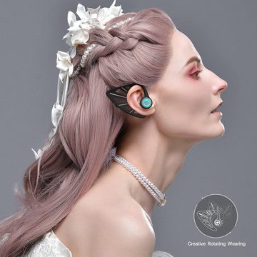 YOWU kabellose 5.0-Kopfhörer, 10 Farben, RGB-Effekte mit Ladehülle In-Ear-Kopfhörer (Hochwertige Materialien, die Langlebigkeit und Qualität garantieren., mit App-Steuerung, Dual-Mikrofon-Rauschunterdrückung IPX4 wasserdicht)