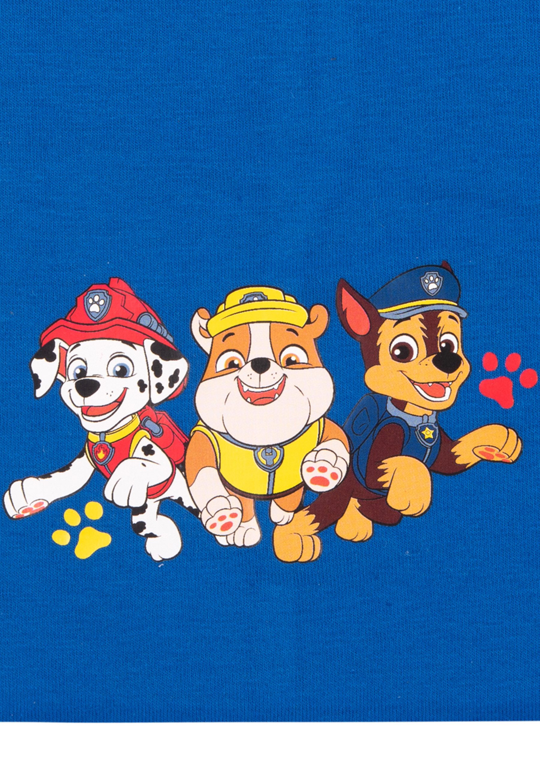 United Labels® Strickmütze Paw Patrol Strickmütze Mädchen Wintermütze Bommel Mütze Pink/Blau