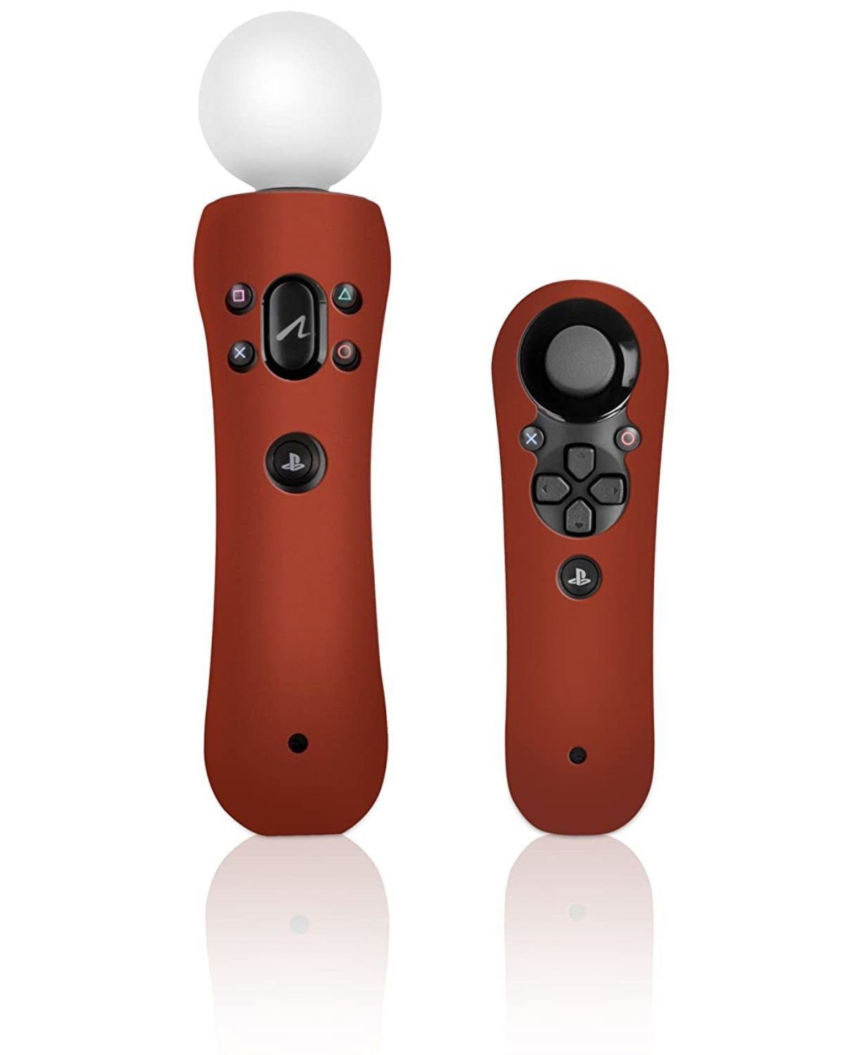 Speedlink Konsolen-Tasche Guard Kit Rot Set Silikon Skin Schutz-Hülle, Grip für Sony PS Move + Navigation Контроллеры auch für PS VR PS3 PS4