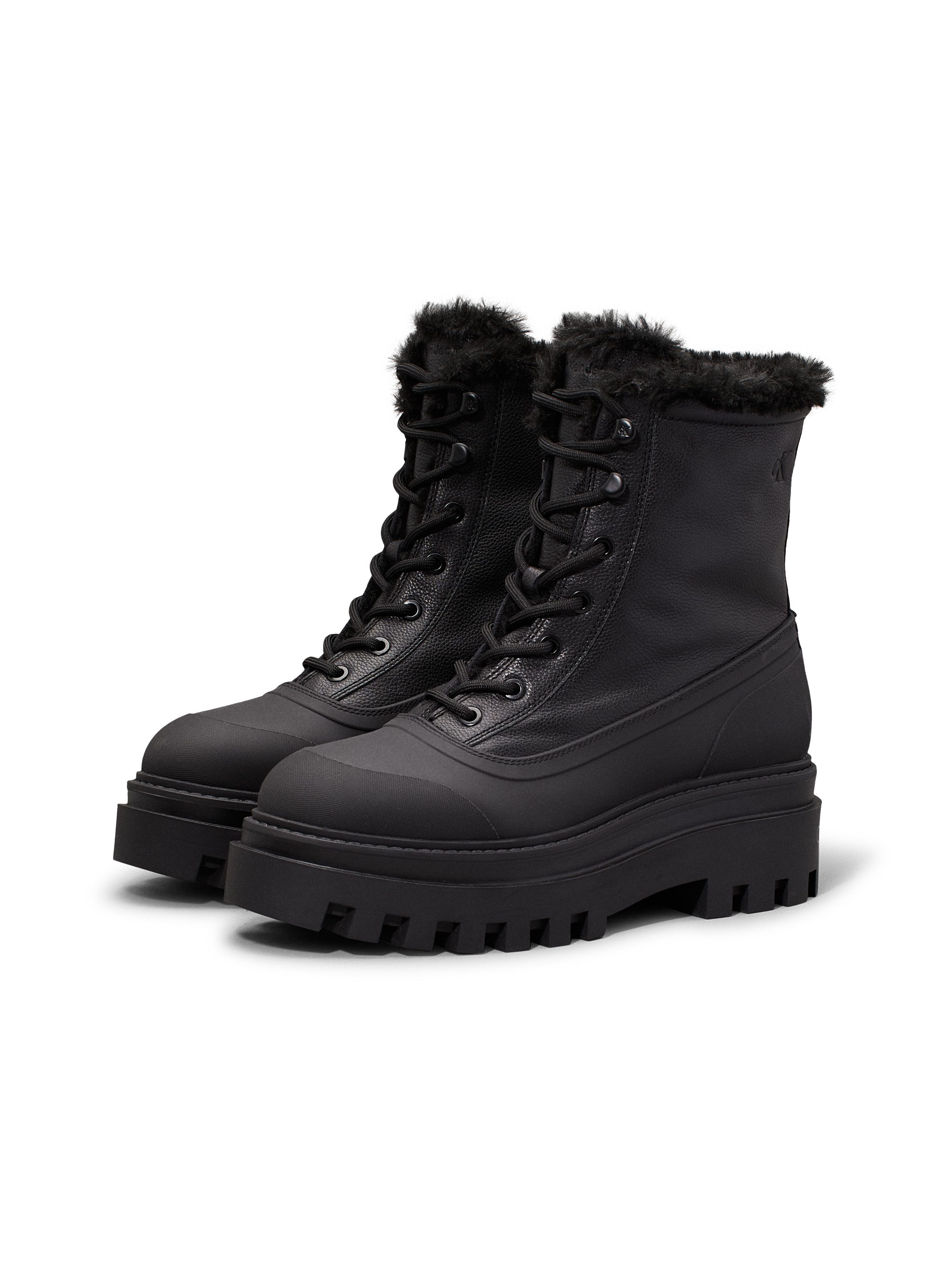 Calvin Klein Jeans FLATFORM LACE UP BOOT PADDED Winterboots, Schnürboots, Stiefelette, Plateau-Profilsohle, mit Warmfutter