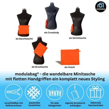 modulabag Umhängetasche modulabag ® Wandelbare Mini Tasche mit verstellbarem Gurt, in 8 unterschiedlichen Farben verfügbar