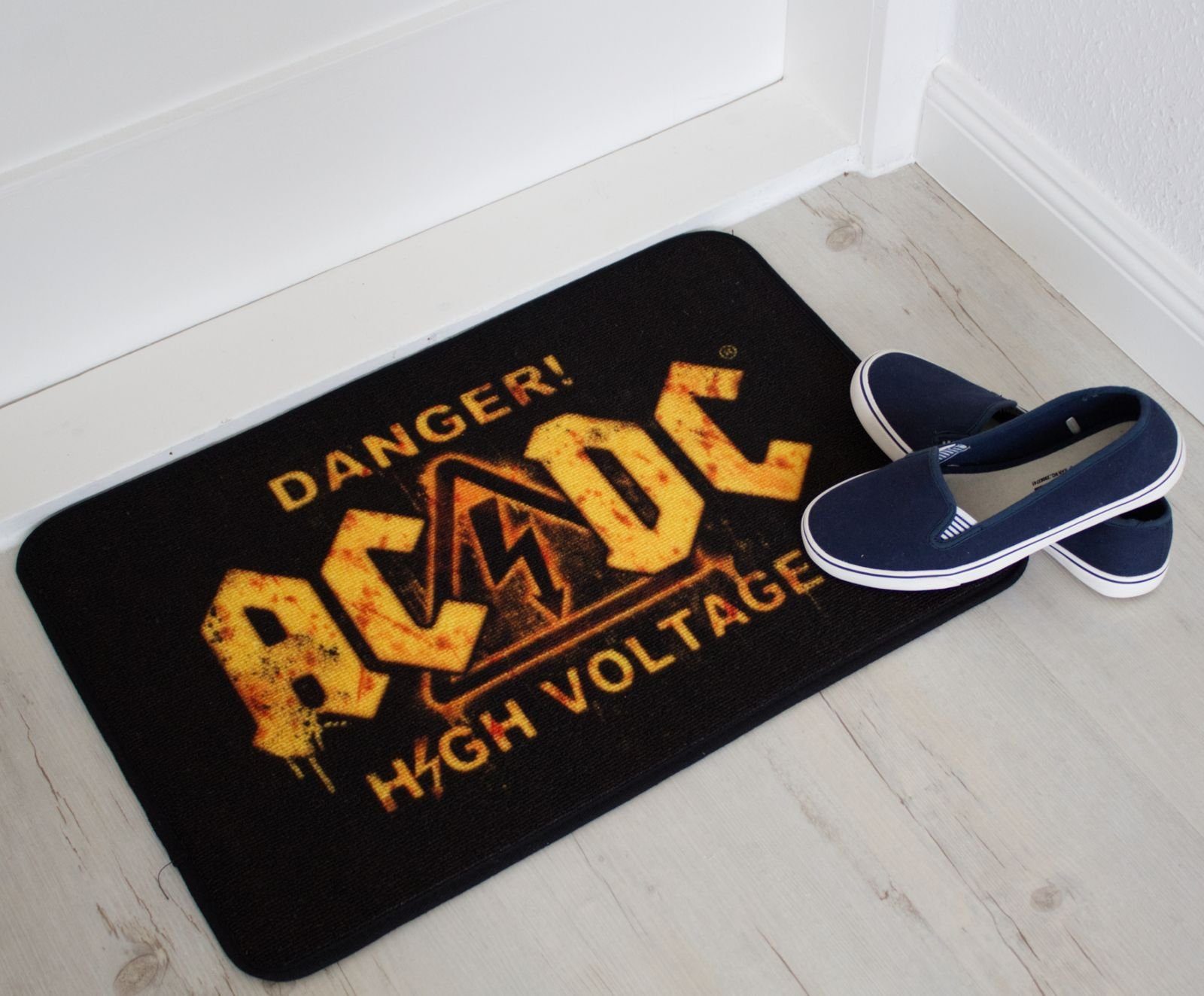 Teppich AC/DC- Danger! Türmatte 50x80 cm, Rockbites, Höhe: mm Rechteckig, 3