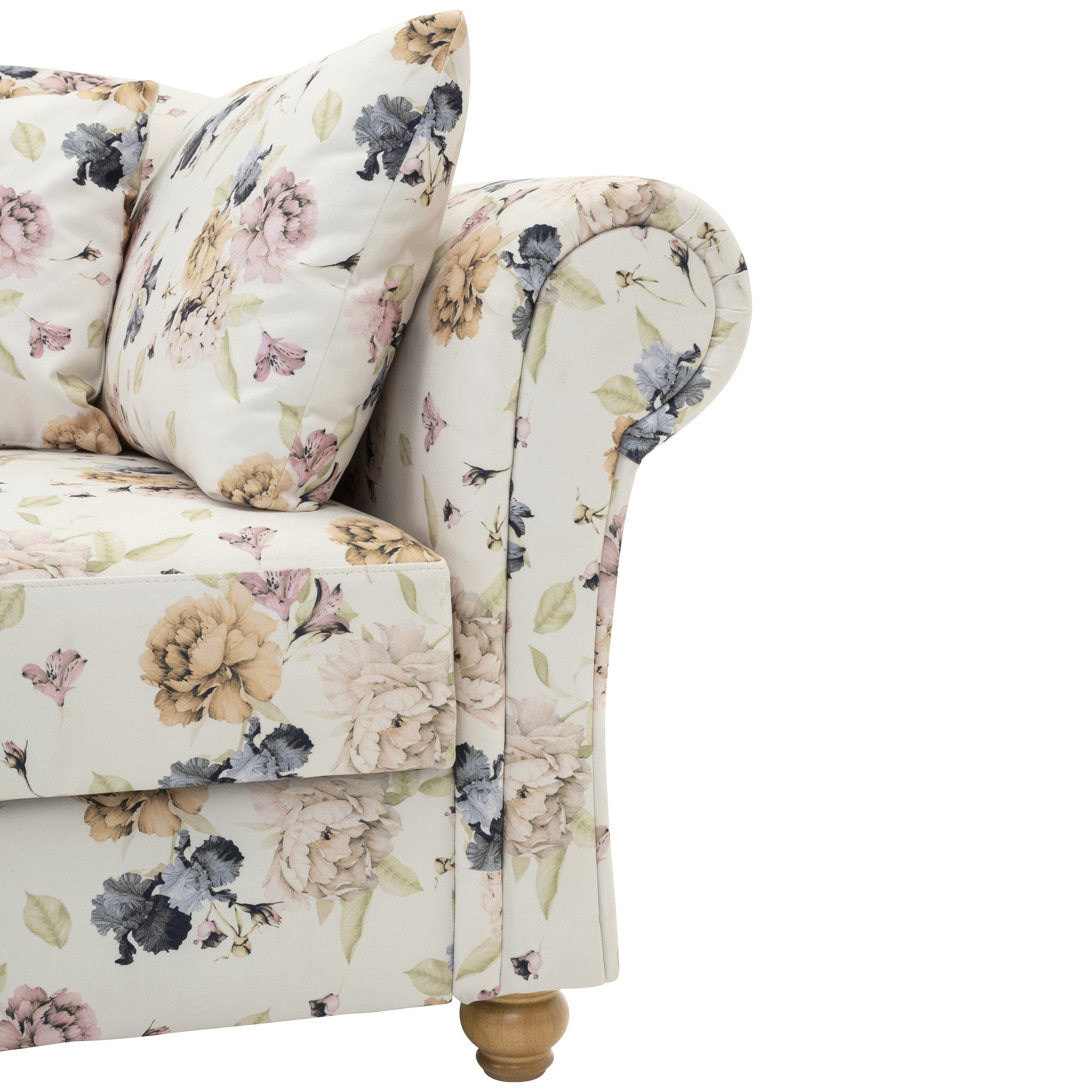 rechts Sitzfläche mit Max 1 Recamiere Liegesofa, Recamiere Evelyn Winzer® Stück, der floral Armteil Stauraum unter Flachgewebe