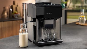 SIEMENS Milchschlauch-Adapter TZ50001, Zubehör für alle Kaffeevollautomaten der Reihe EQ.500, zur Nutzung externer Milchbehältnisse, spülmaschinengeeignet, schwarz