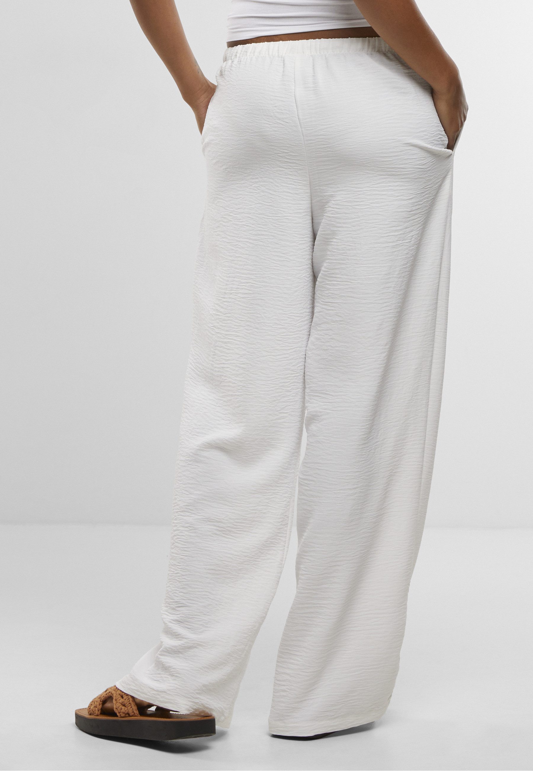 URBAN CLASSICS Stoffhose Urban Classics Ladies Structured Wideleg Pants (1-tlg) – Bild 5 von 5