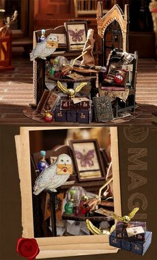 Cute Room 3D-Puzzle Puppenhaus Miniatur DIY hölzernes Zeit Magie, Puzzleteile, DIY Miniatur Modellbausatz zum basteln-Zauberflaschen-Serie