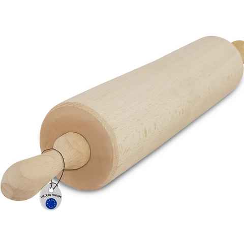 SOHFA Nudelholz 43cm stabiler Ausroller für Teig und Fondant Buchenholz, (ein Nudelholz, 1-tlg., 1er Set), hergestellt in Europa, aus Buchenholz, fein geschliffenes Nudelholz