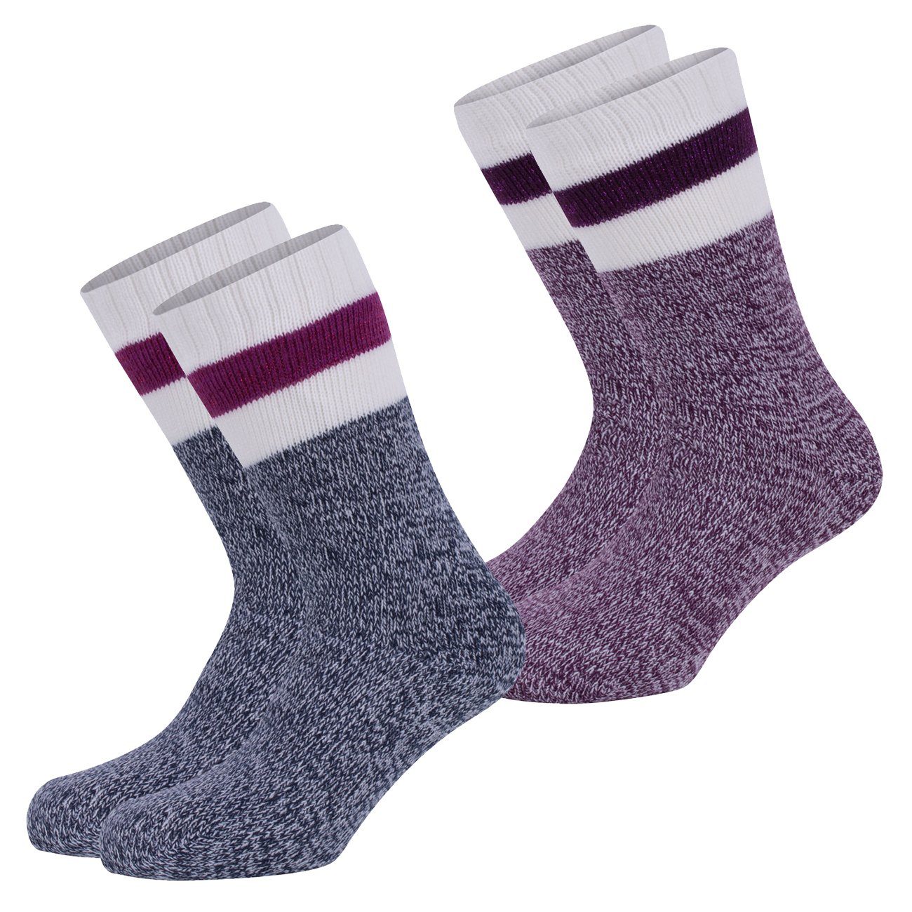 s.Oliver Langsocken Women Fashion Hygge Home-socks 2er Pack (2-Paar) mit angenehmem Tragekomfort