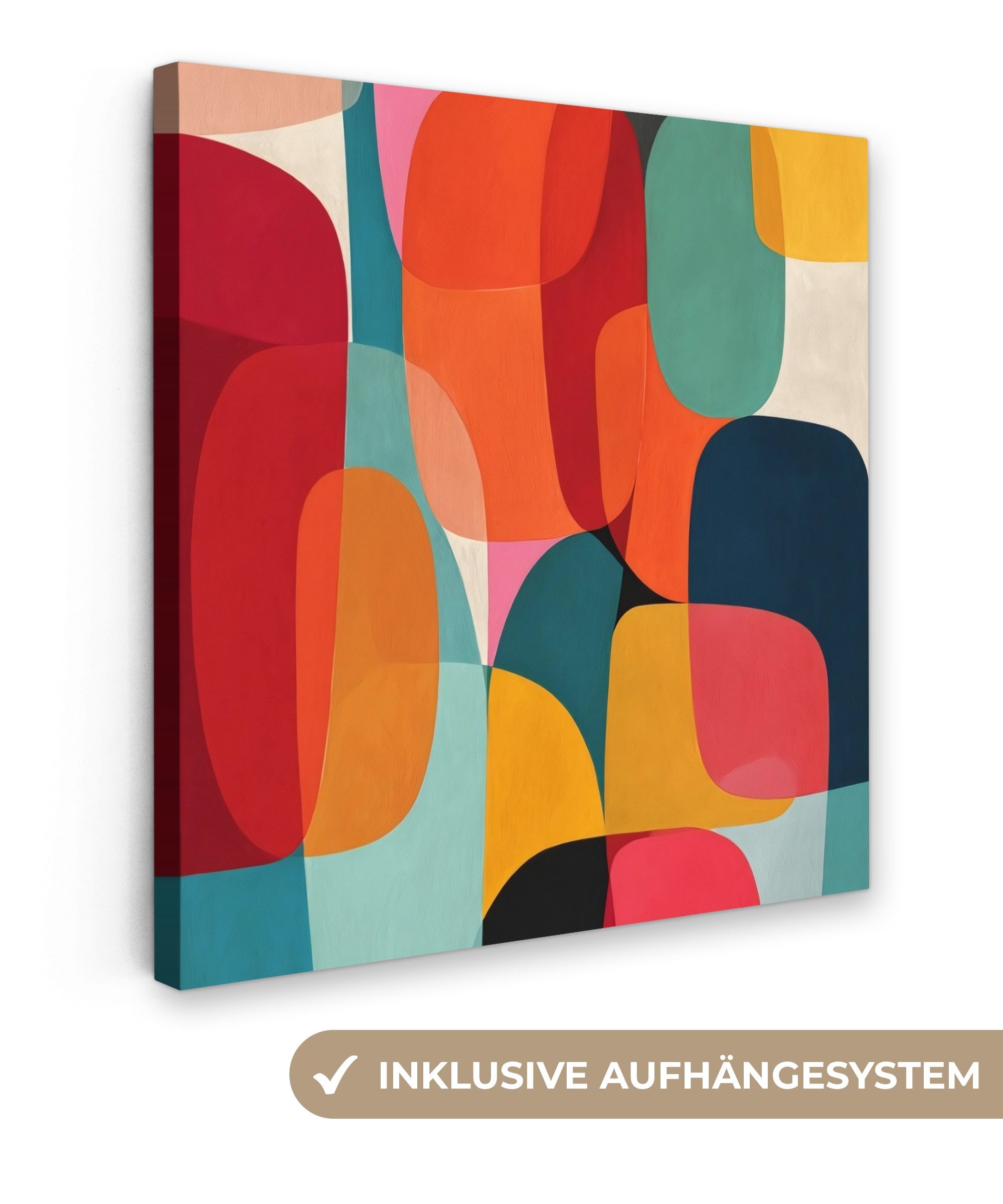 OneMillionCanvasses® Leinwandbild Formen - Bunt - Abstrakt - Flugzeuge, Fotodruck (1 St), Wandbild, Deko Schlafzimmer Wohnzimmer Flur 20x20 cm