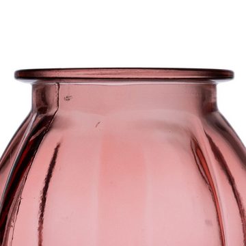 Bigbuy Dekovase Vase Rosa Recyceltes Glas 18 x 18 x 16 cm