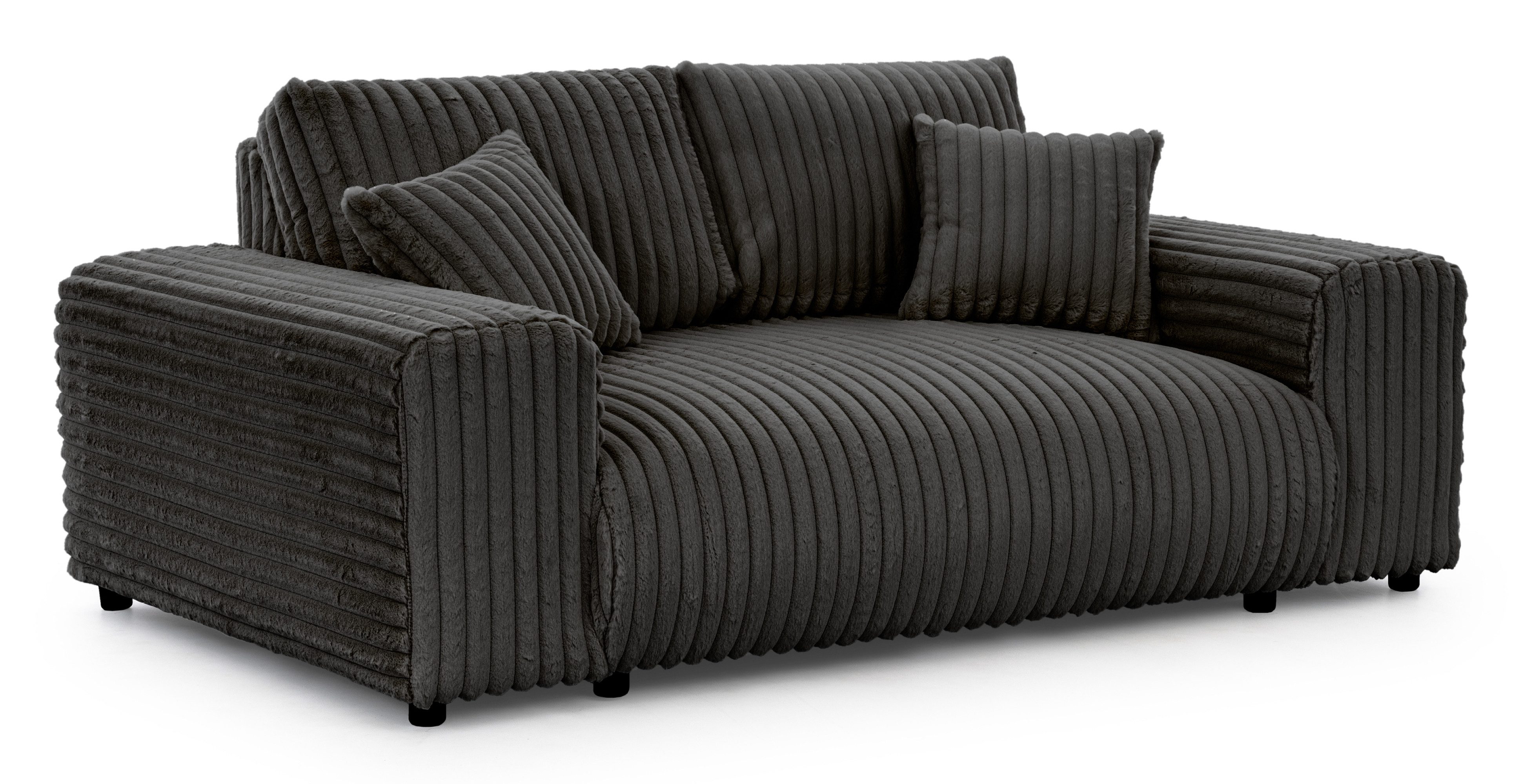 S-Style Möbel 2-Sitzer Sofa Mollis aus Plüschcord mit schöner Sitzkomfort, günstig online kaufen