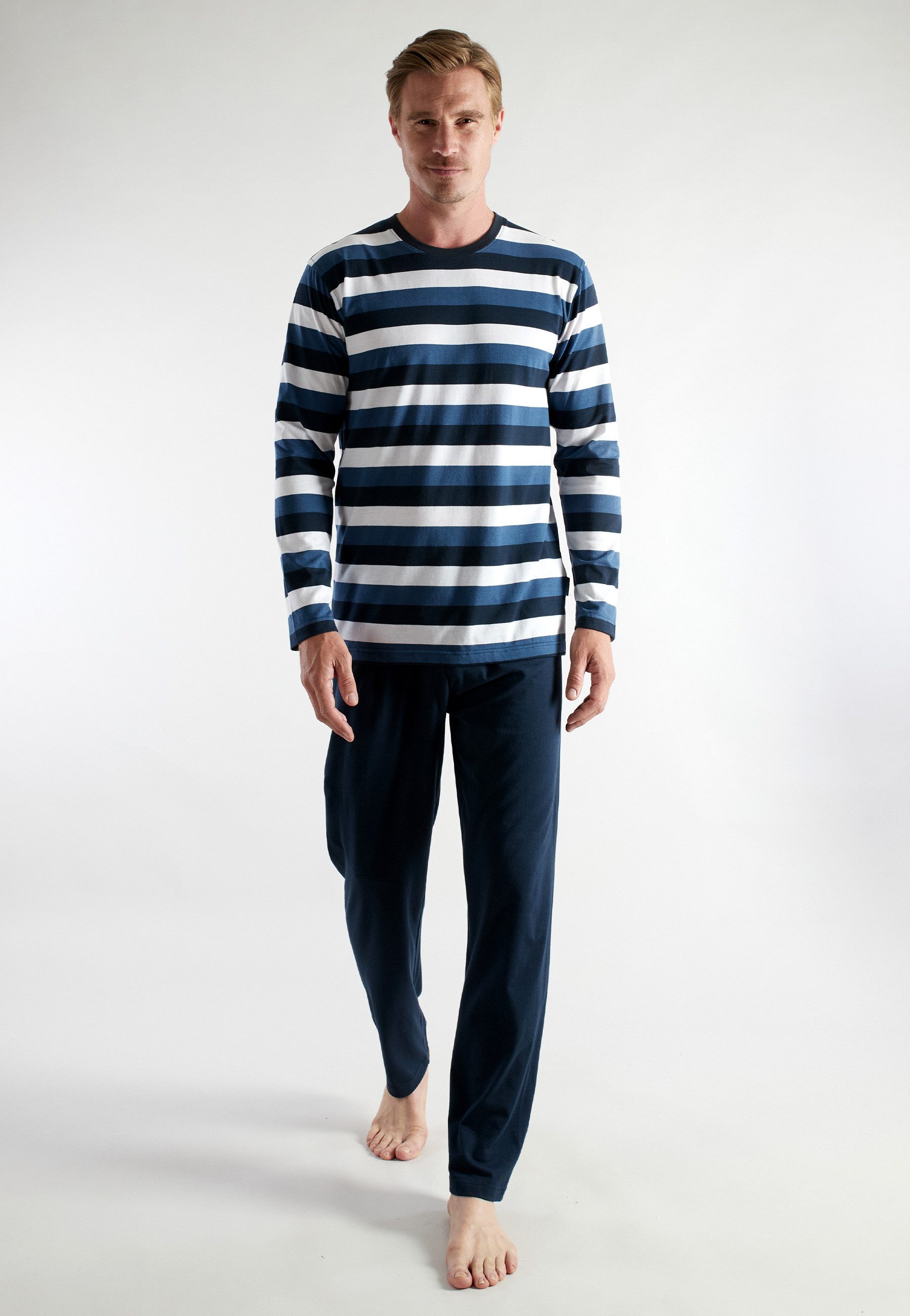 CECEBA Pyjama CECEBA Herren Pyjama blau quergestreift (1 tlg) günstig online kaufen