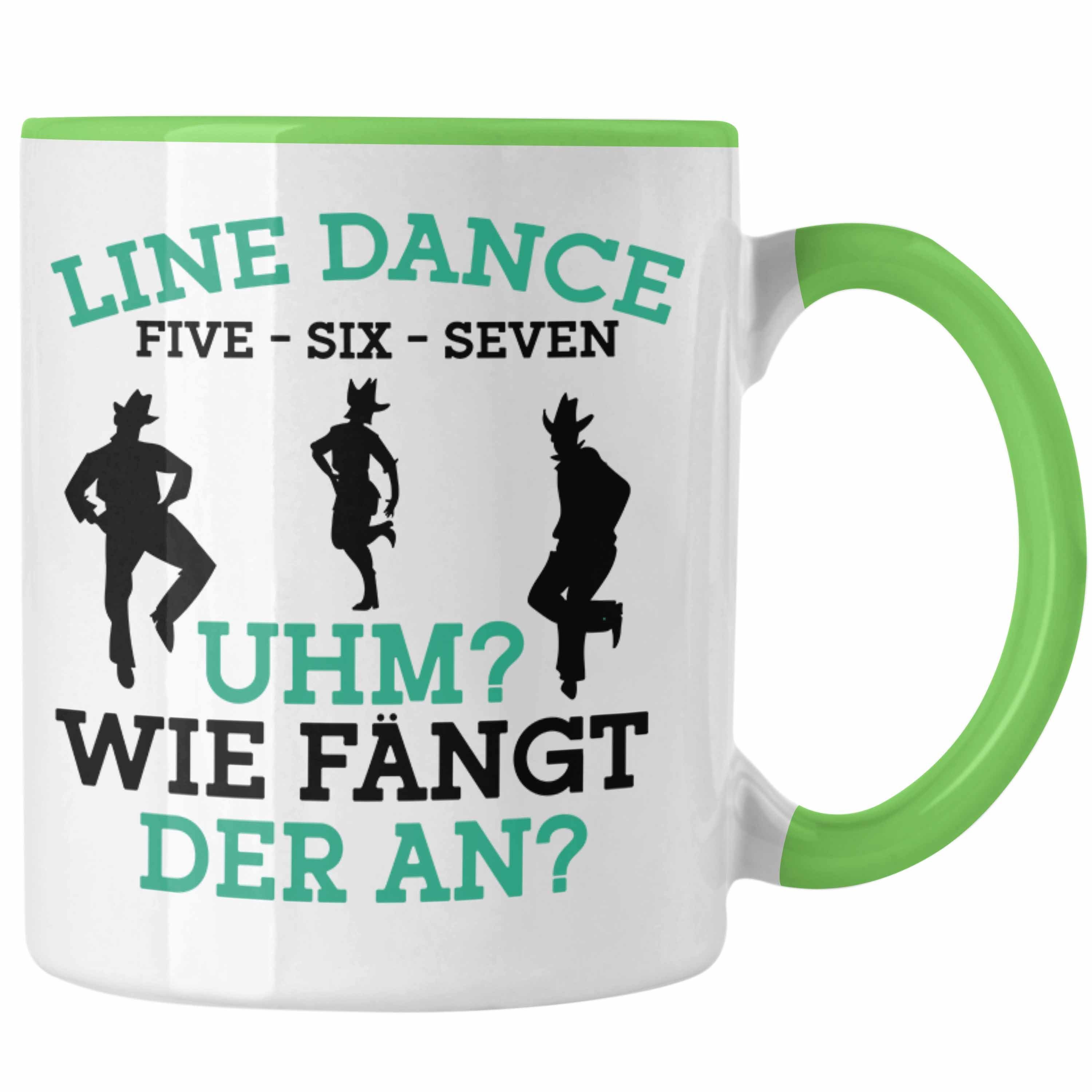 Trendation Tasse Lustige Line Dance Tasse - Tolles Geschenk für Line Dance Enthusiasten Grün