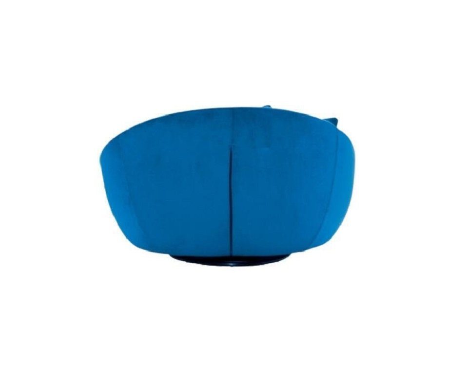Einsitzer Sofa Blau Big JVmoebel Lounge Couch Club Sessel Sessel Großer 124x105cm