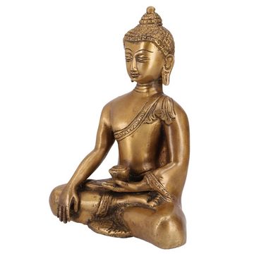 Guru-Shop Buddhafigur Buddha Statue aus Messing Bhumisparsa Mudra 16..