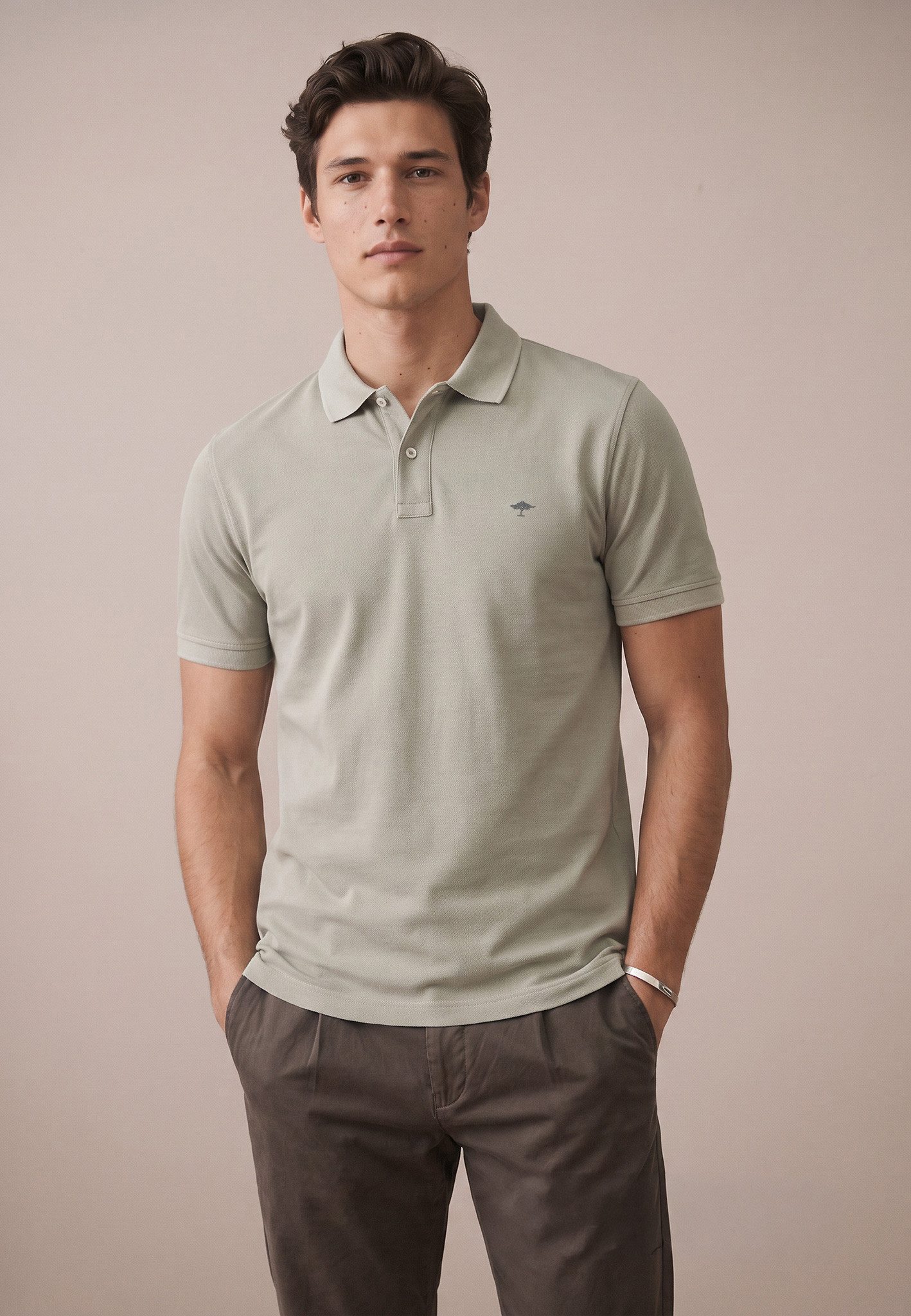 FYNCH-HATTON Poloshirt mit Logo-Stickerei