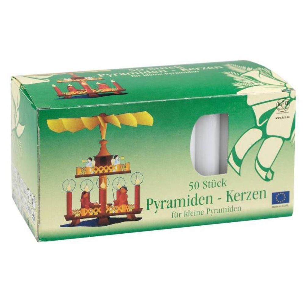 Idena Adventskerze Pyramidenkerzen weiß 50er ca. 14 x 70 mm günstig online kaufen