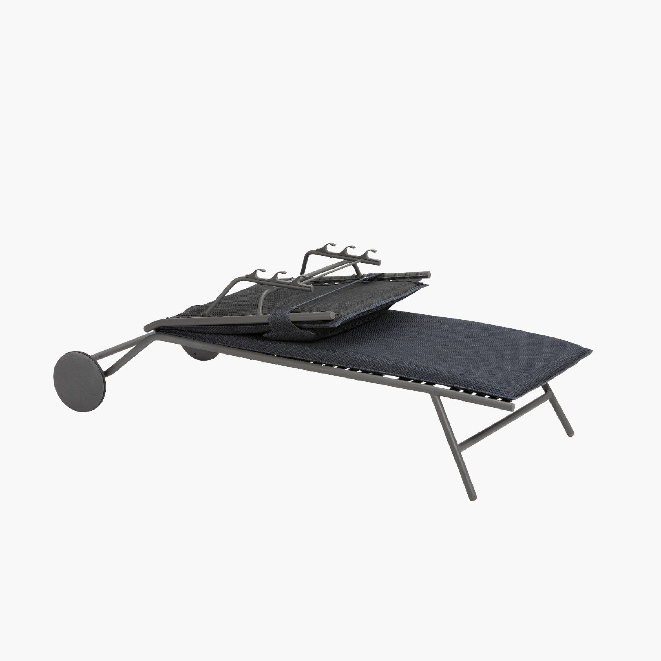 Lafuma Gartenlounge-Sessel Lafuma Miami II BeComfort® Sonnenliege Dark Grey LFM5173.8902