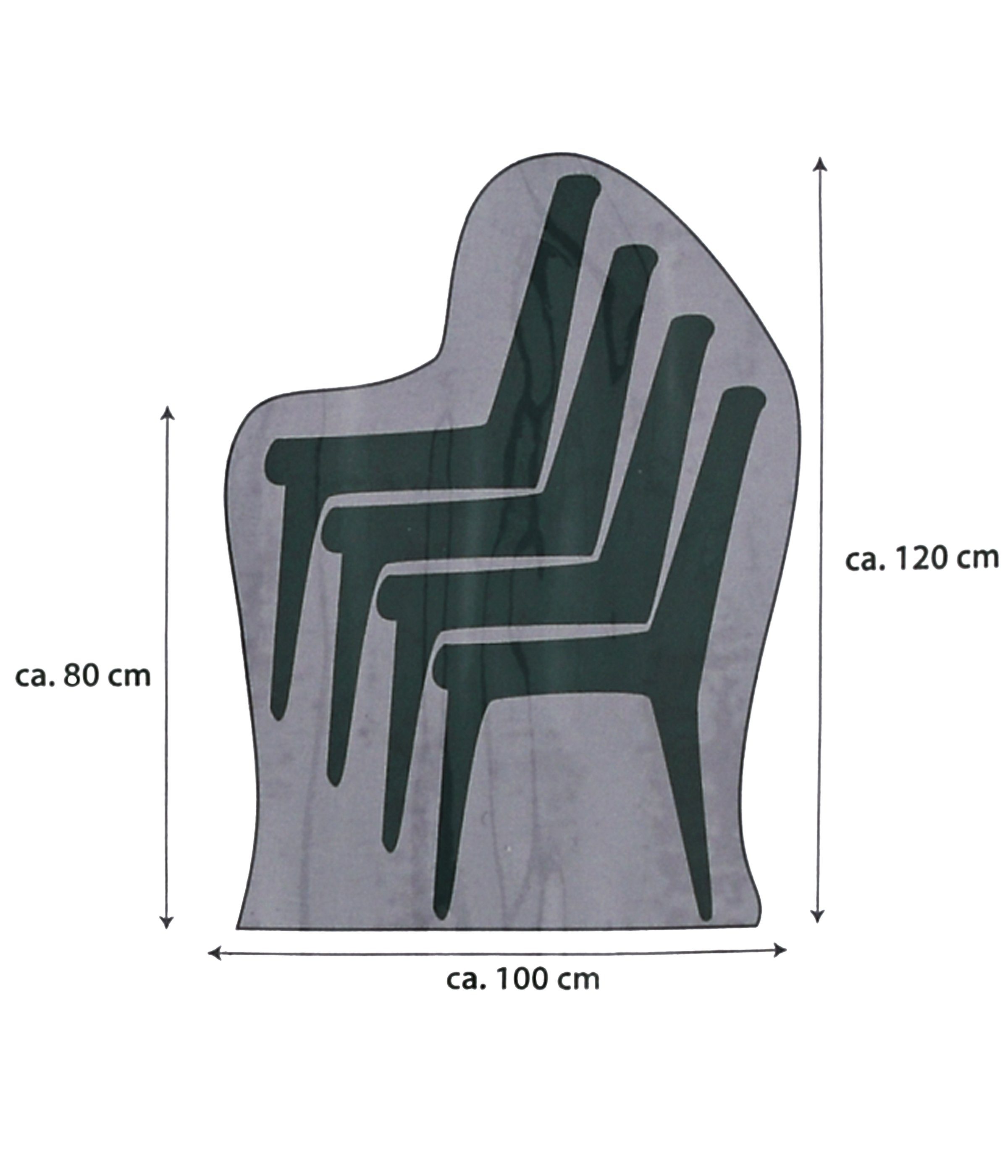Dehner Gartenmöbel-Schutzhülle »für Gartenstuhl, ca. 120 x 100 x 70 cm,  Polyester«, Simple Abdeckhaube aus wasserabweisendem Material für Ihre  Stühle