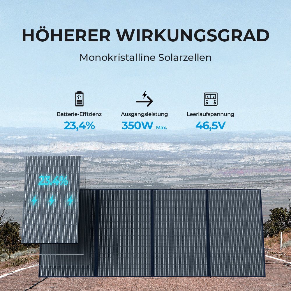BLUETTI Solaranlage PV350 350W Solarpanel, (1 350W Solarmodell für BLUETTI Stromerzeuger), IP65 Schutz – Bild 4 von 5