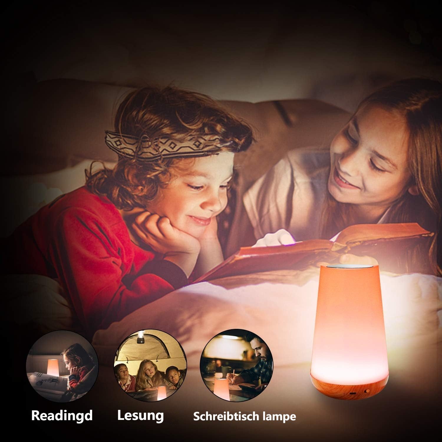 BlingBin LED Nachttischlampe Nachtlicht Dimmbar mit günstig online kaufen