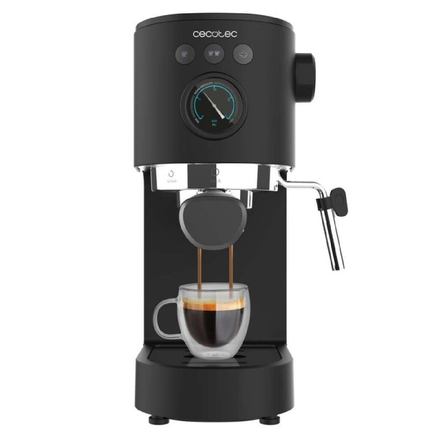Cecotec Espressomaschine, 1.2l Kaffeekanne, Cafelizzia Fast Pro
