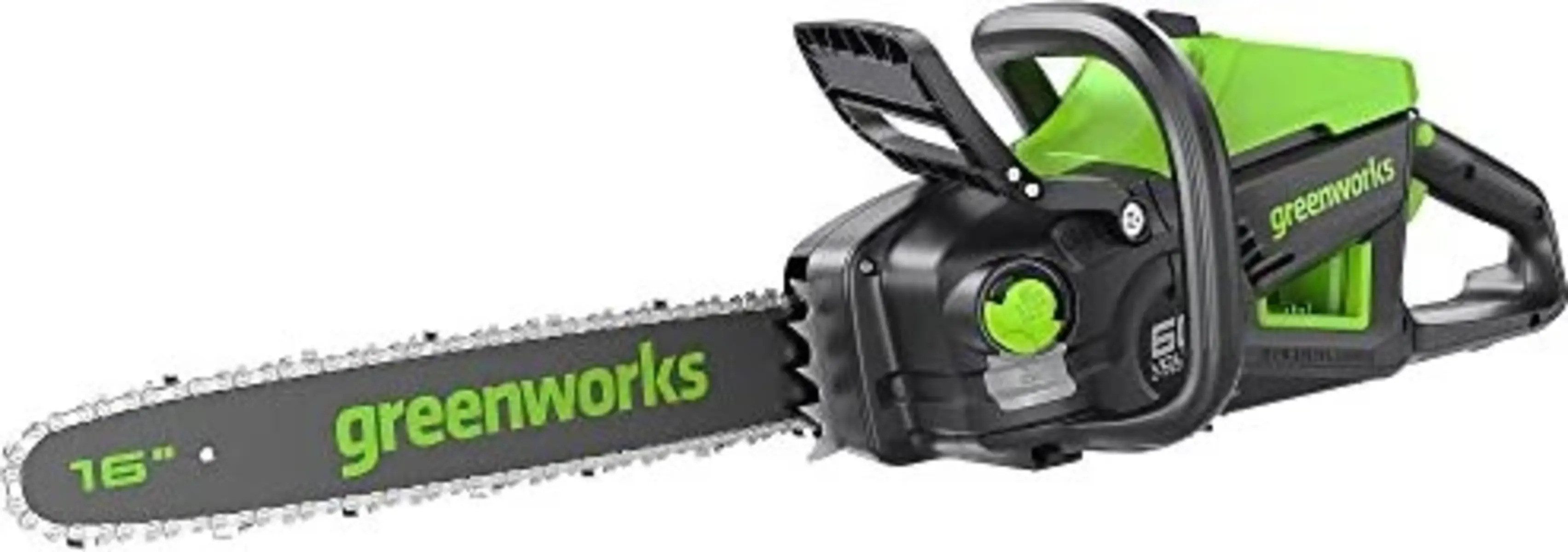 Greenworks Akku-Kettensäge Greenworks Tools GD60CS40 Akku-Kettensäge solo, 40 cm Schwertlänge, werkzeuglose Kettenspannung, automatische Kettenschmierung