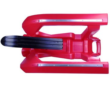ONDIS24 Schlitten Lenkschlitten Rennrodel Jepp Control mit Metallkufen rot, 89x52x44,5 cm