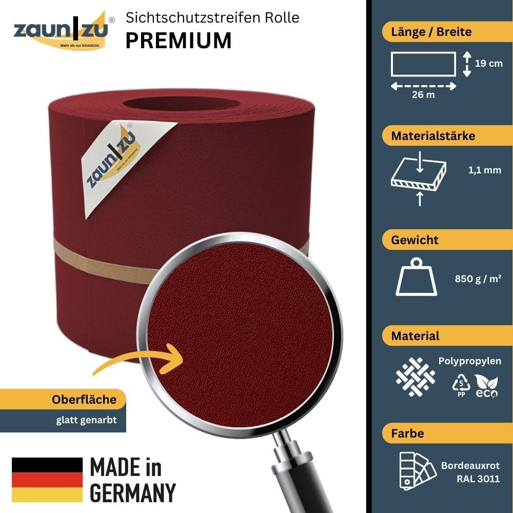 zaunzu Sichtschutzstreifen Premium für Doppelstabmatten Zaunblende günstig online kaufen