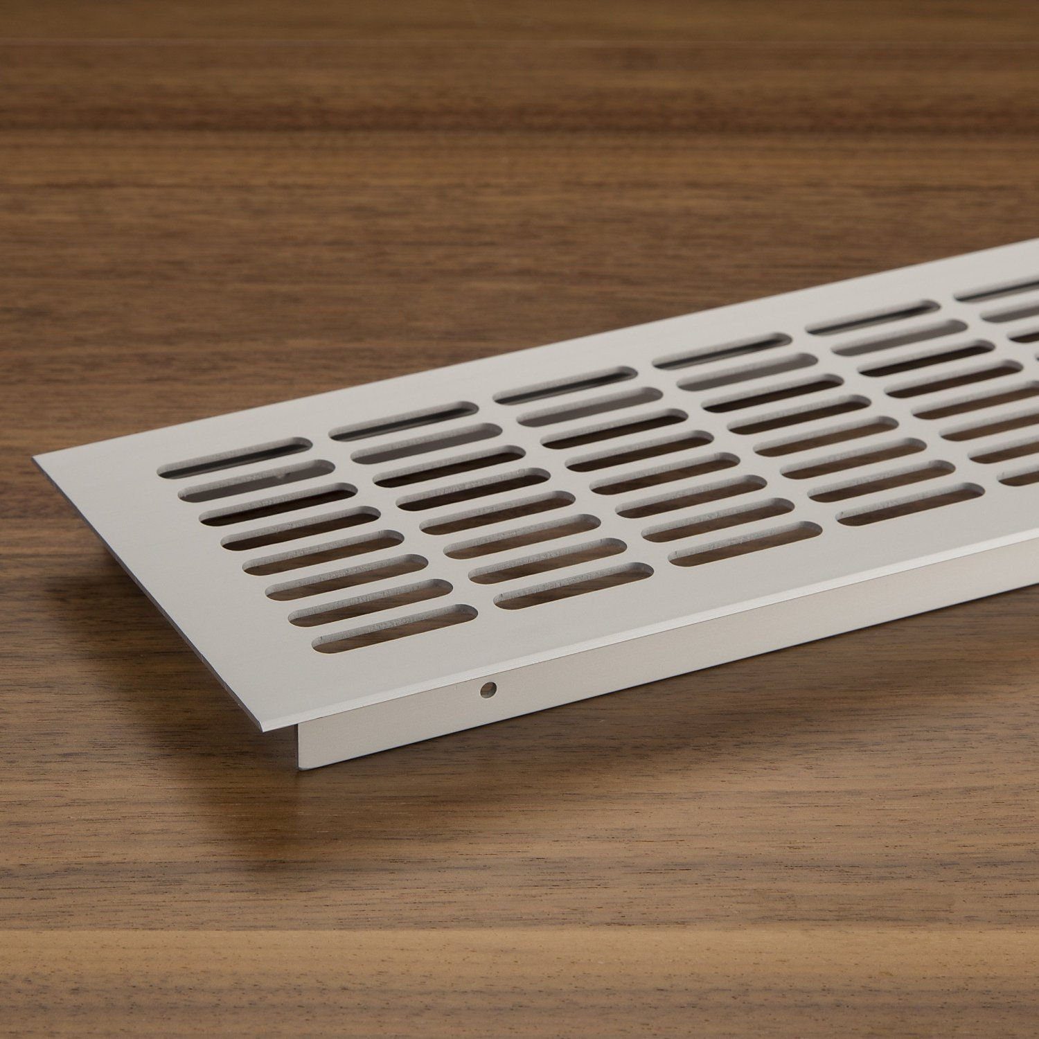 SO-TECH® Lüftungsgitter Lochblech Lochgitter Stegblech (1 St), Silber eloxiert, 500 x 102 mm