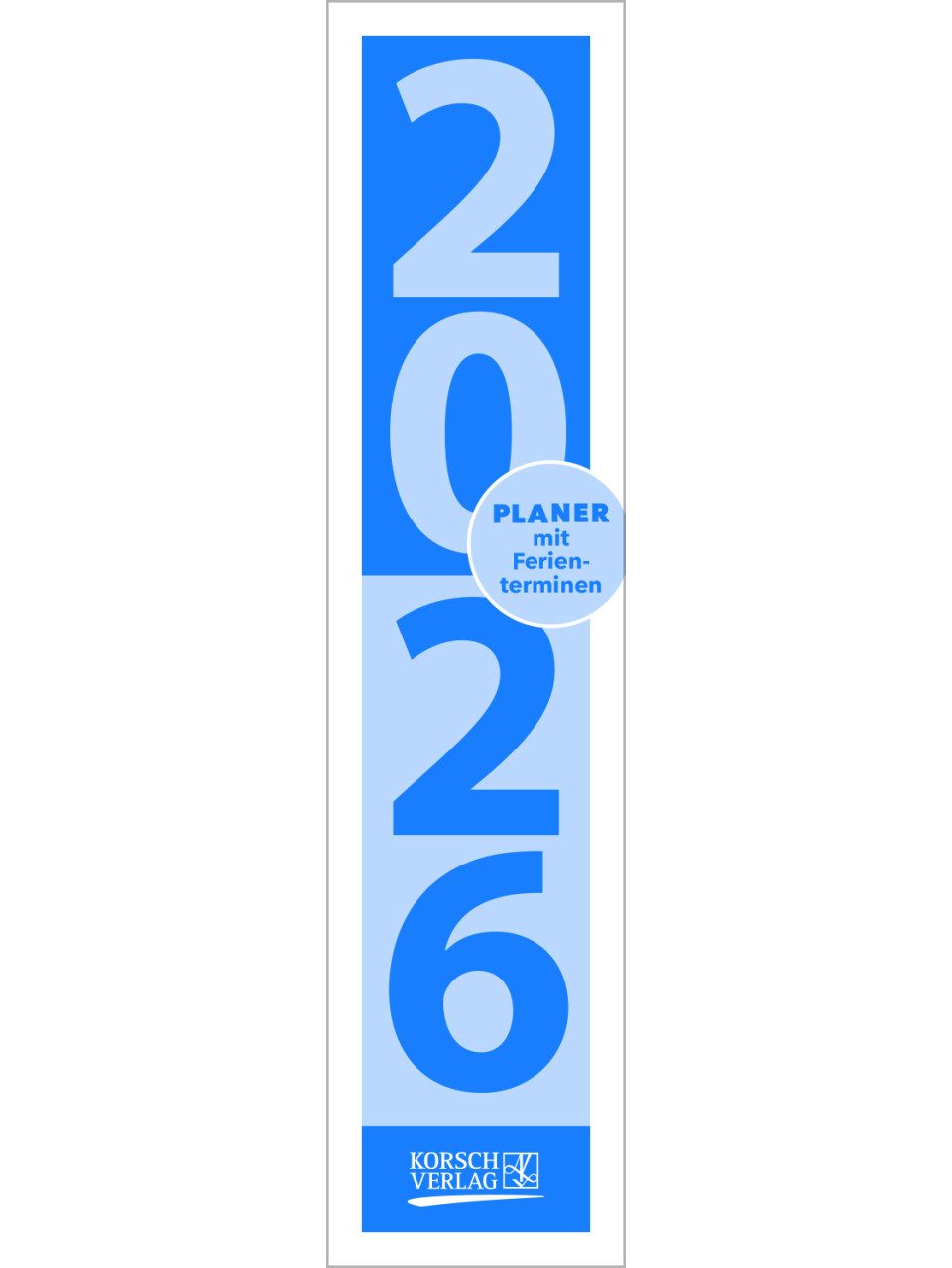 Korsch Verlag Monatskalender Korsch Kalender Streifenplaner Compact 2026 blau