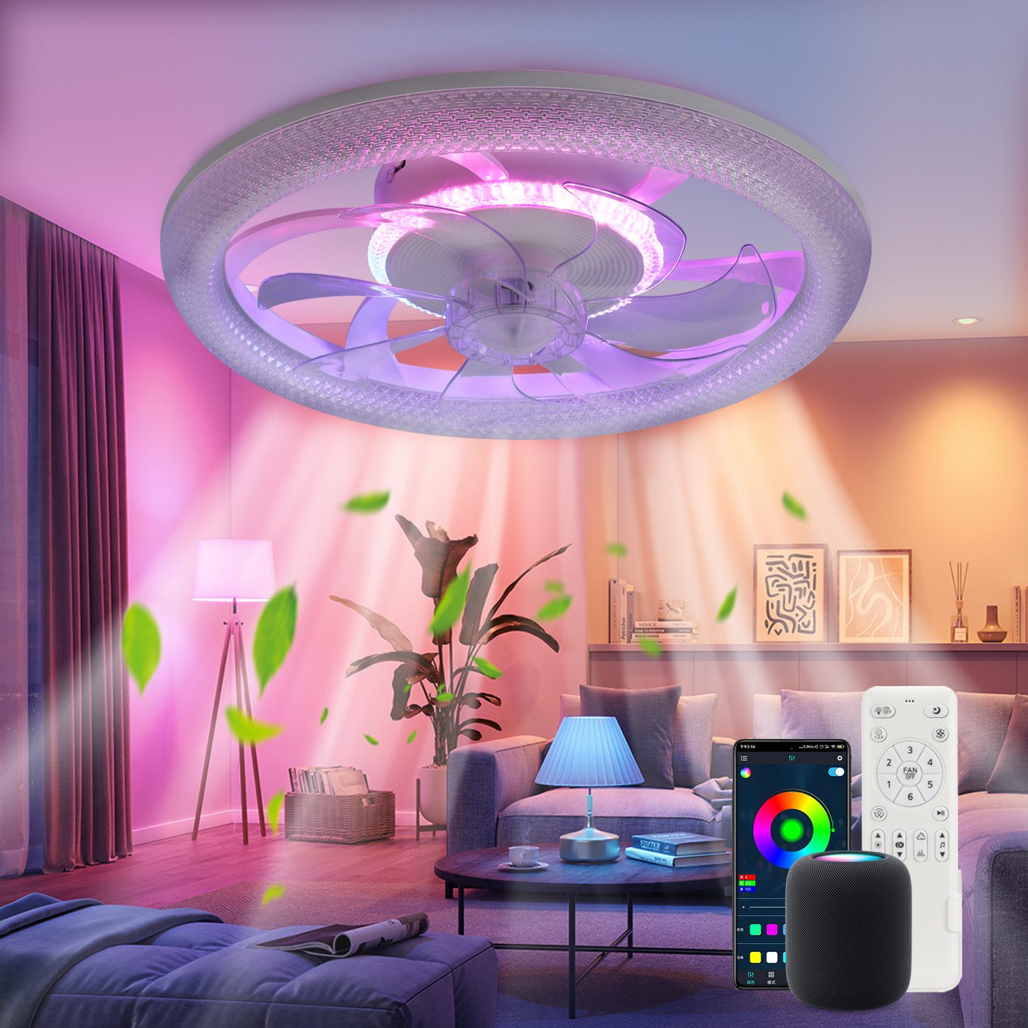 oyajia Deckenleuchte Music RGB LED Deckenleuchte günstig online kaufen