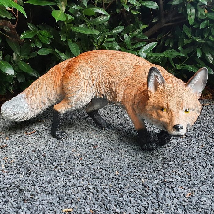 Aspinaworld Gartenfigur Fuchs Figur auf der lauer 31 cm