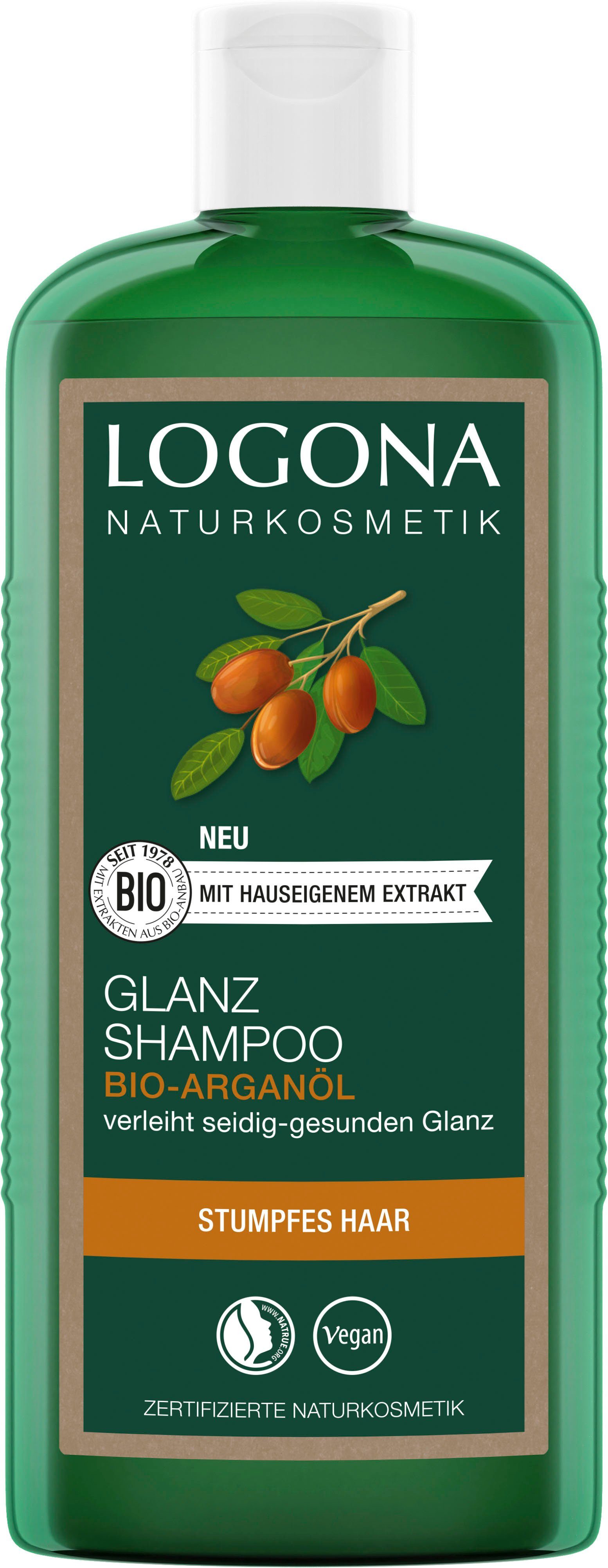 LOGONA Haarshampoo Logona Glanz Shampoo Bio-Arganöl | Haarshampoos