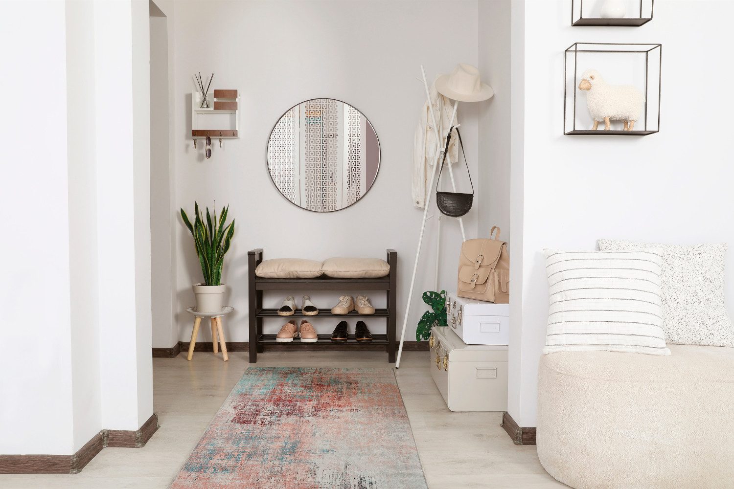 Andiamo Teppich Pila dünner Kurzflorteppich, rechteckig, Höhe: 5 mm, bedruc günstig online kaufen