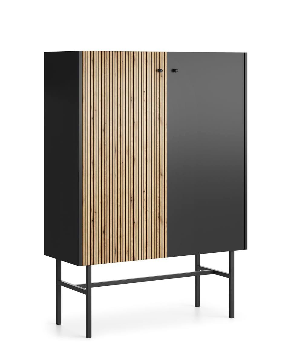 Compleo Standvitrine zweitürig, Möbel für das Wohnzimmer, Stilvolle Vitrine