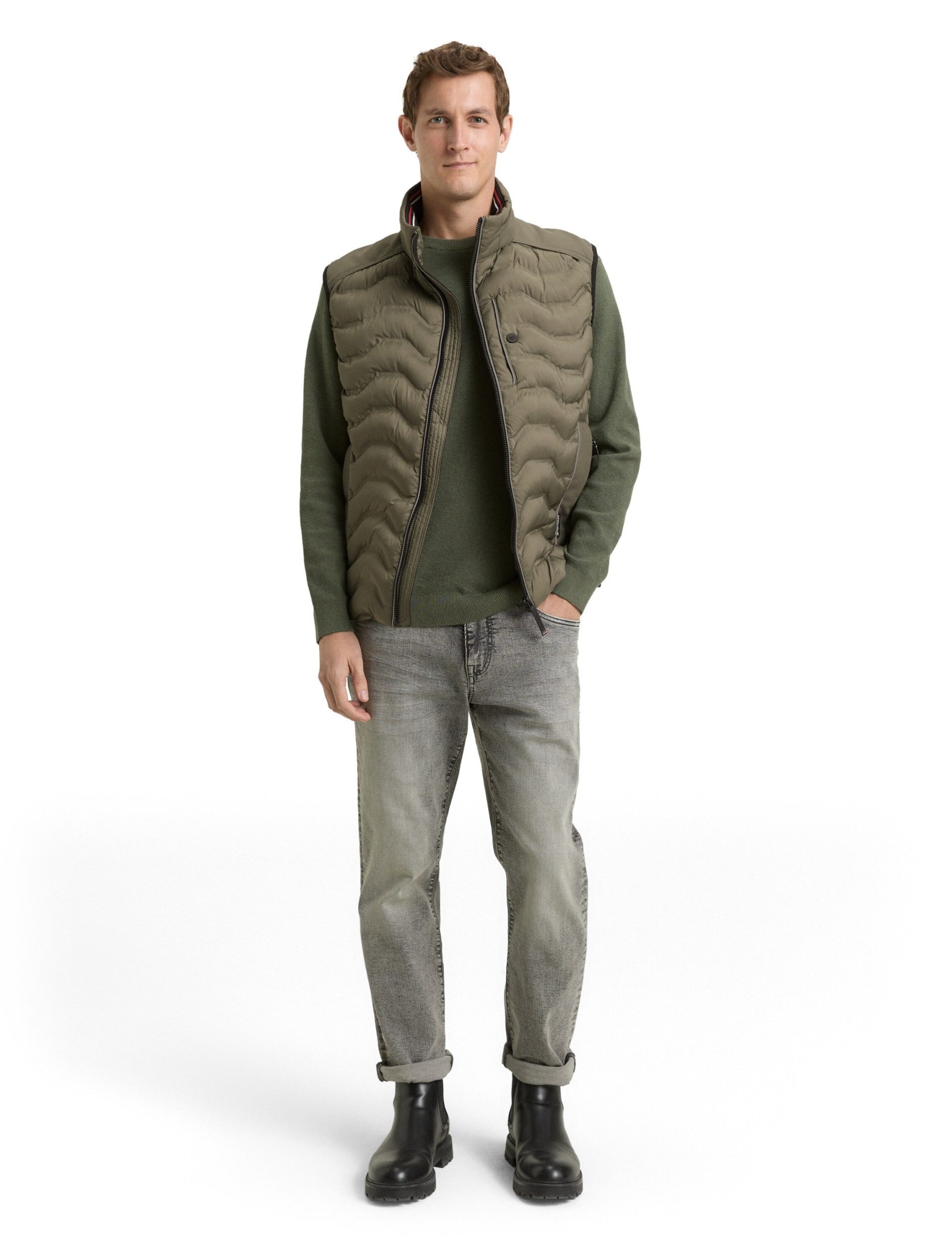 TOM TAILOR Steppweste Gesteppte Hybrid Weste - Regular Fit