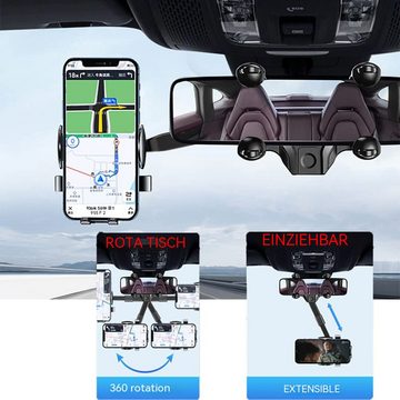 Lubgitsr Handyhalterung Auto, Multifunktionaler Rückspiegel Handyhalterung Smartphone-Halterung, (1-tlg)