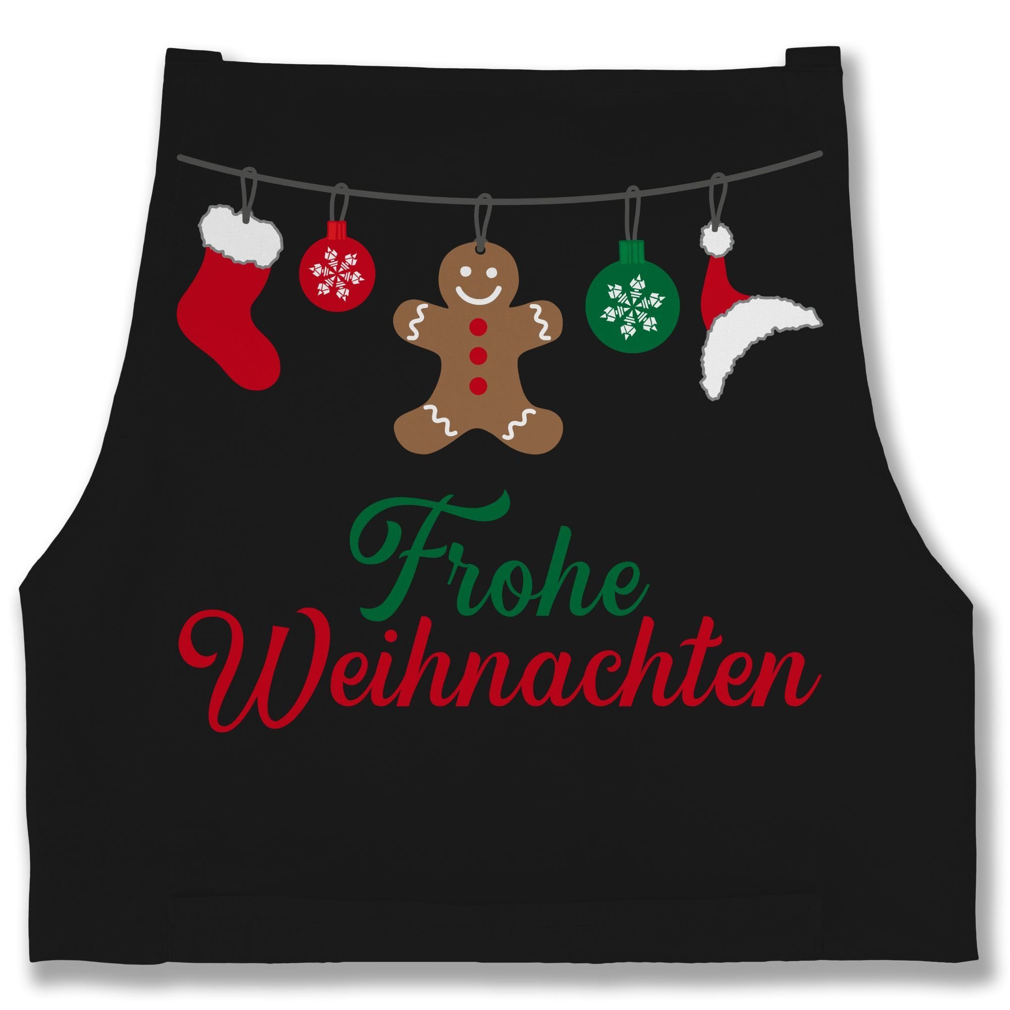 Shirtracer Kochschürze Frohe Weihnachten, (1-tlg), Weihnachtsschürze Erwachsene