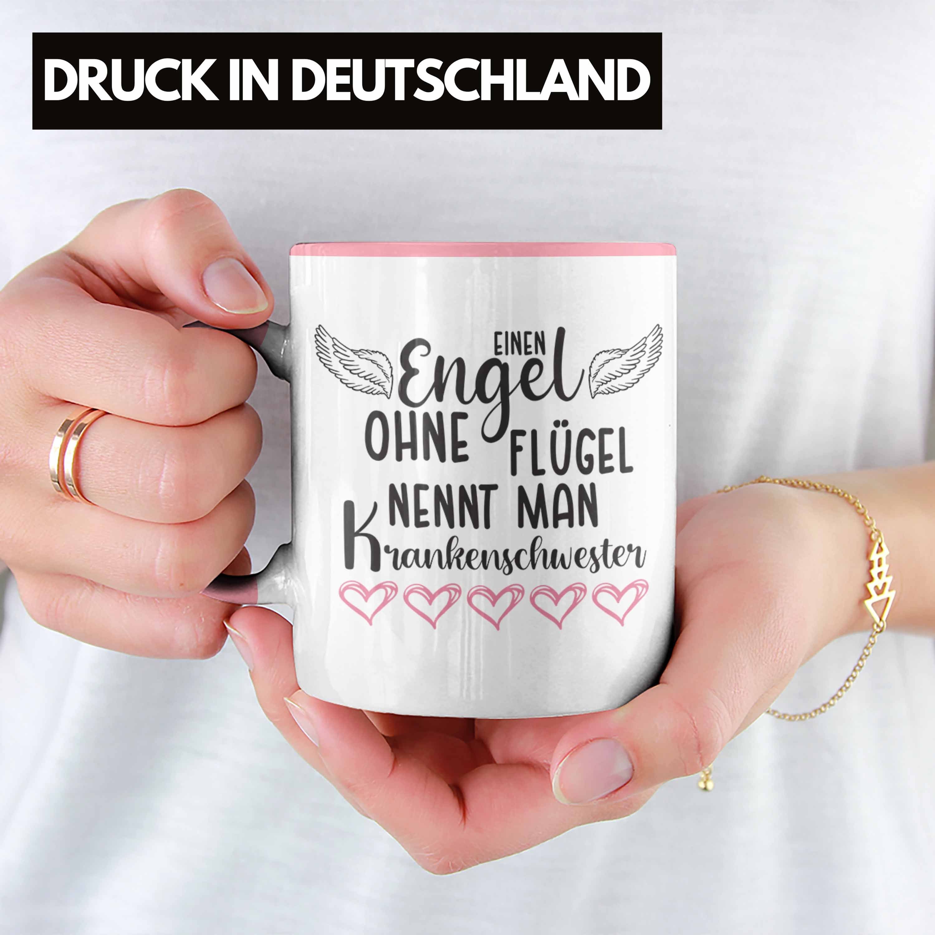 Trendation Tasse Trendation - Geschenke Rosa Dankeschön Krankenschwestern Lustig Krankenschwester Spruch Tasse Geschenk