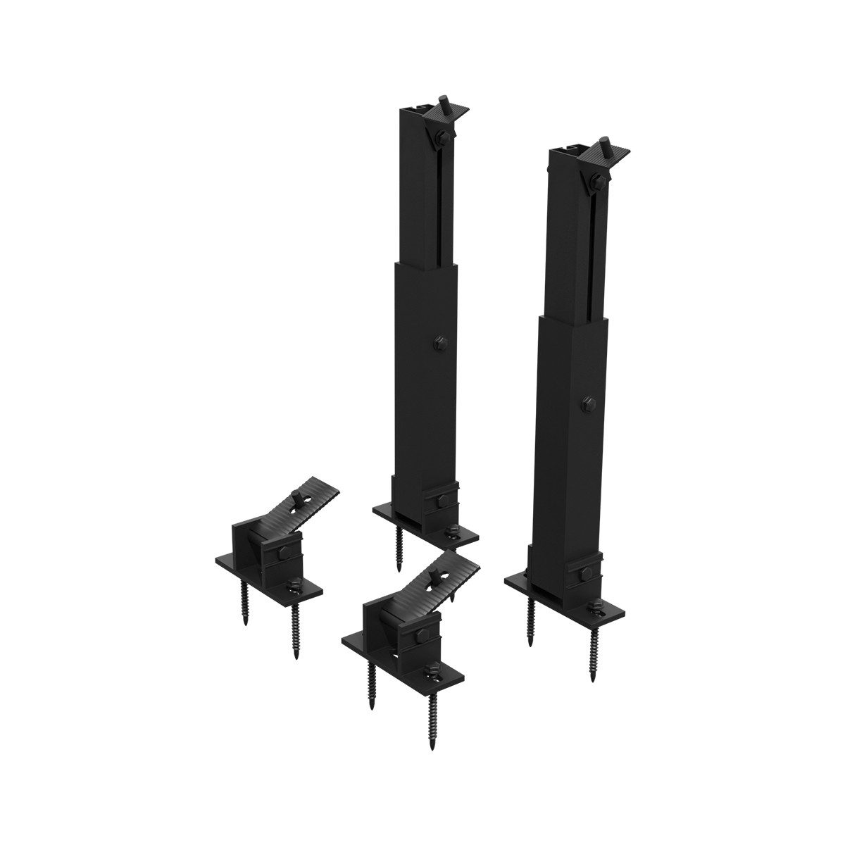 POWERNESS Balkonkraftwerk Powerness Aufständerung Solarmodul Halterung für Flachdach, (1x Flachdachhalterung für 1 Solarpaneel)