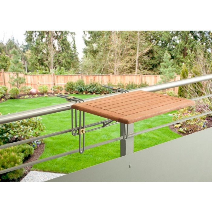 MERXX Balkonhängetisch Holz für den Balkon geeignet 60x40 cm